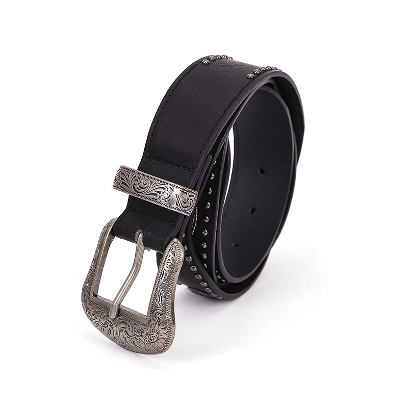 Unisex Pin Buckle Belt for Jeans / Rivets Decor Casual Waistband - HARD'N'HEAVY