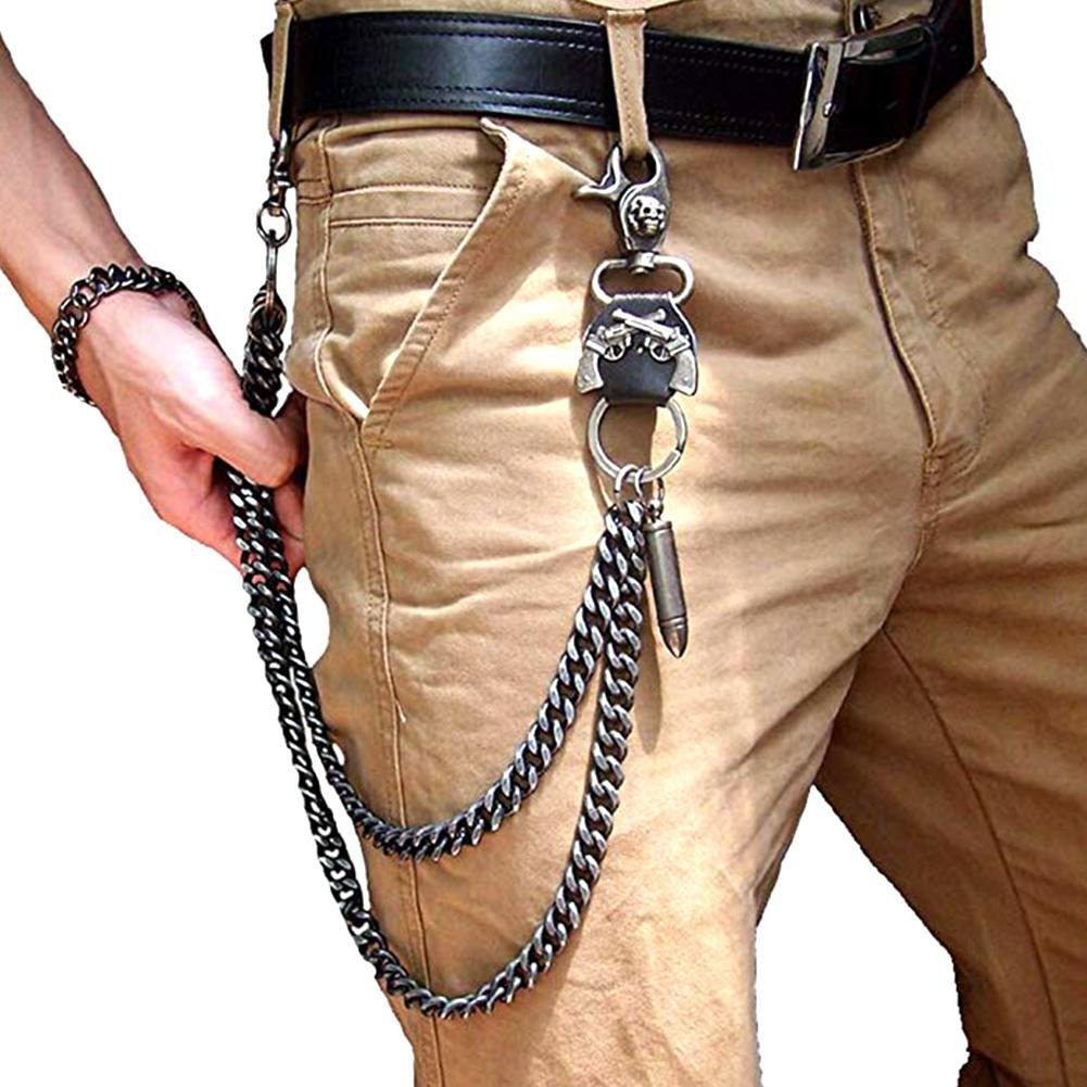 Unisex Punk Chain For Pants / Stainless Steel Jewelry / Cool Vintage Silver Chain - HARD'N'HEAVY