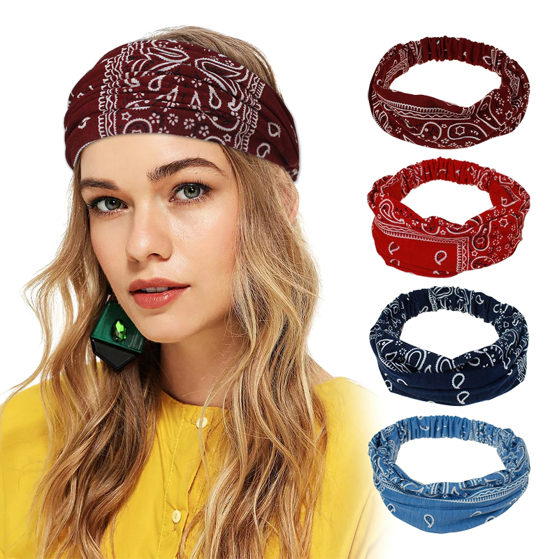 Unisex Retro Style Headband With Pattern / Stylish Bandana / Casual Headwear Accessories - HARD'N'HEAVY