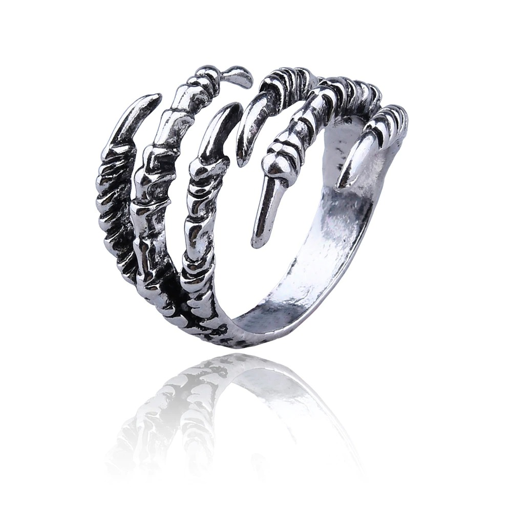Unisex Ring in Alternative Style / Retro Punk Open Ring with Dragon Claw - HARD'N'HEAVY