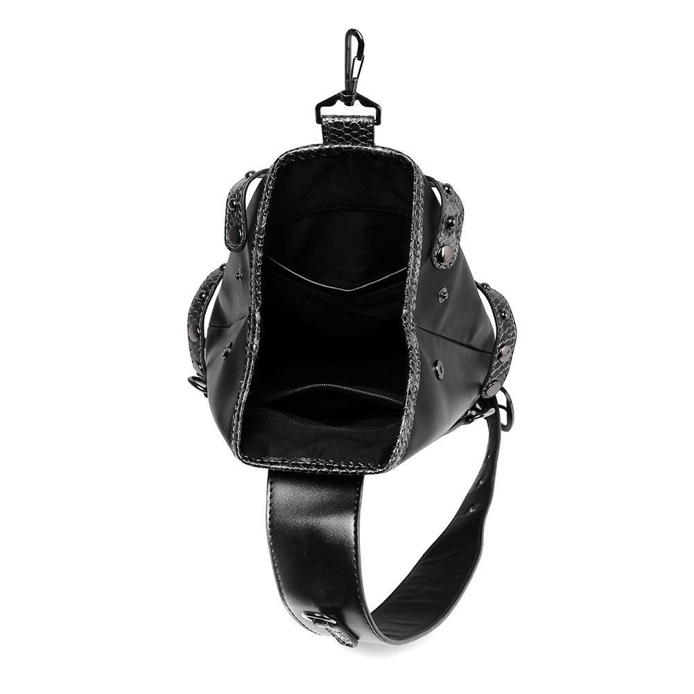 Unisex Steampunk Snakeskin Splice Shoulder Bag / Alternative Bag - HARD'N'HEAVY
