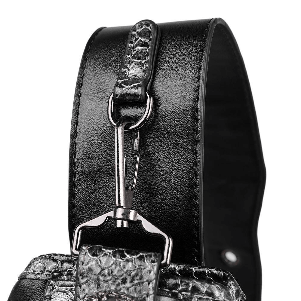 Unisex Steampunk Snakeskin Splice Shoulder Bag / Alternative Bag - HARD'N'HEAVY