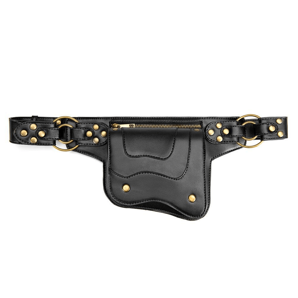 Unisex Steampunk Waist Bag / Travel Casual Crossobody Leather Bag - HARD'N'HEAVY