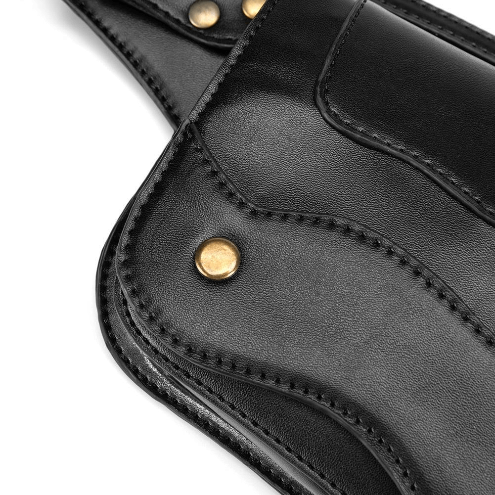 Unisex Steampunk Waist Bag / Travel Casual Crossobody Leather Bag - HARD'N'HEAVY