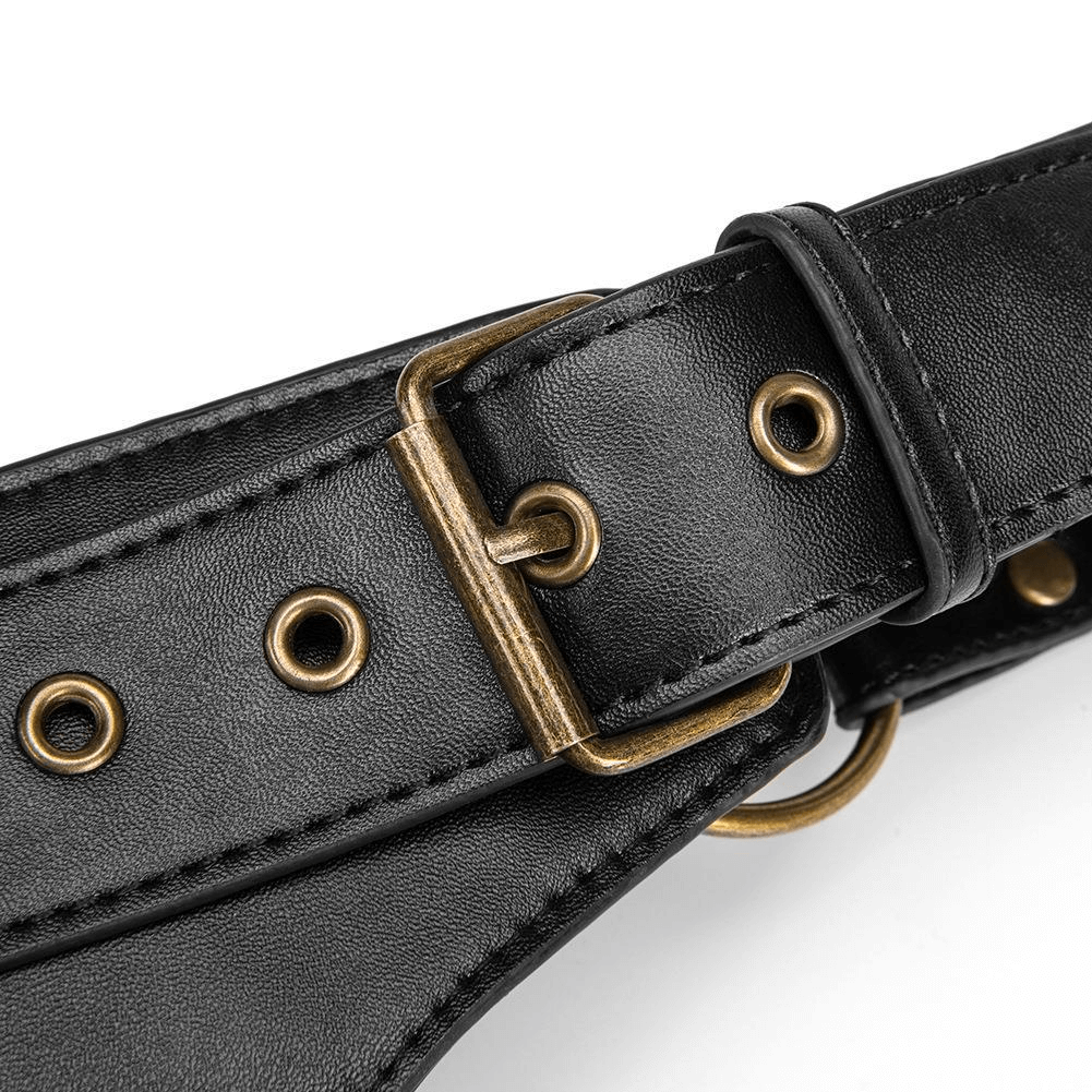 Unisex Steampunk Waist Bag / Travel Casual Crossobody Leather Bag - HARD'N'HEAVY