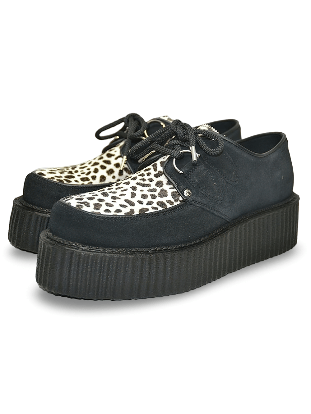 Unisex Suede and Fur Creepers With Double Sole