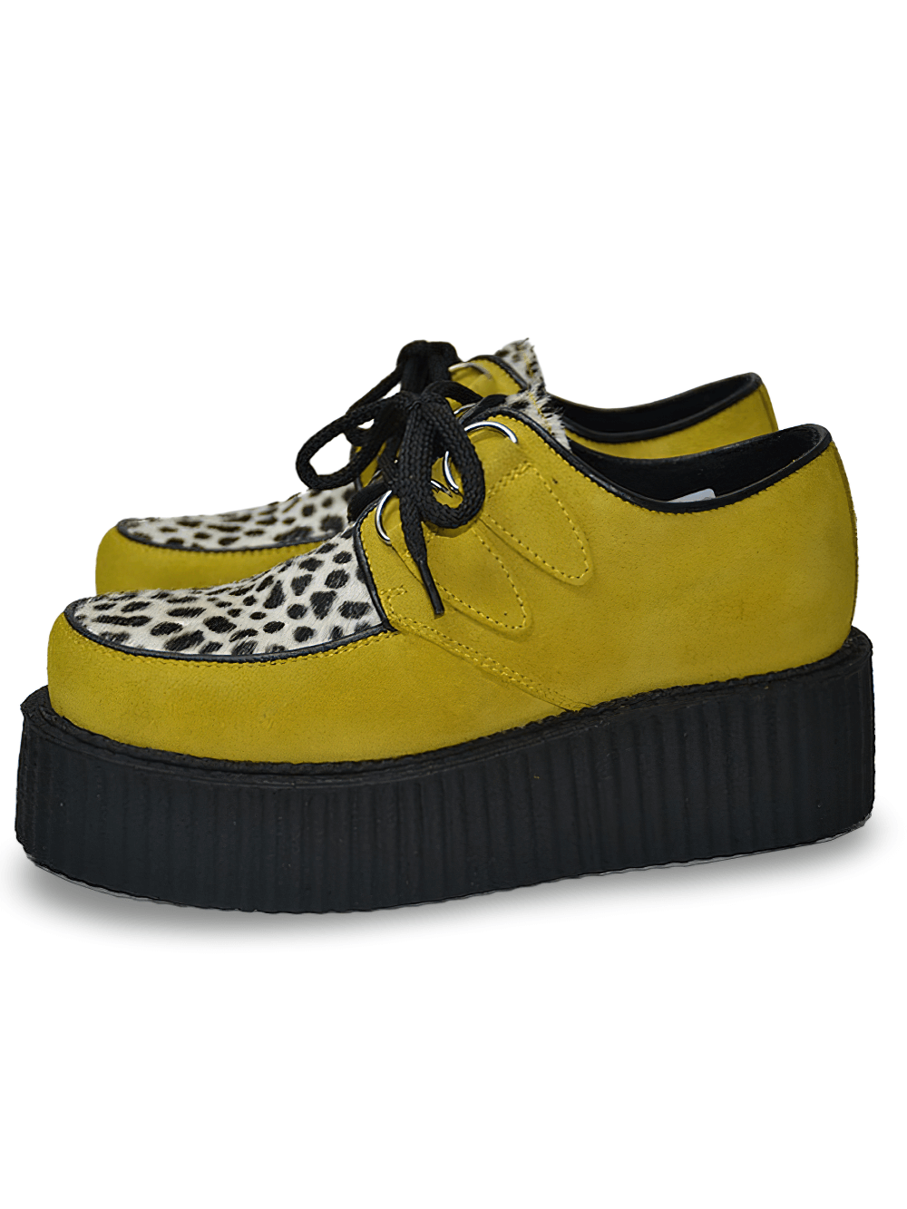 Unisex Suede and Fur Creepers With Double Sole
