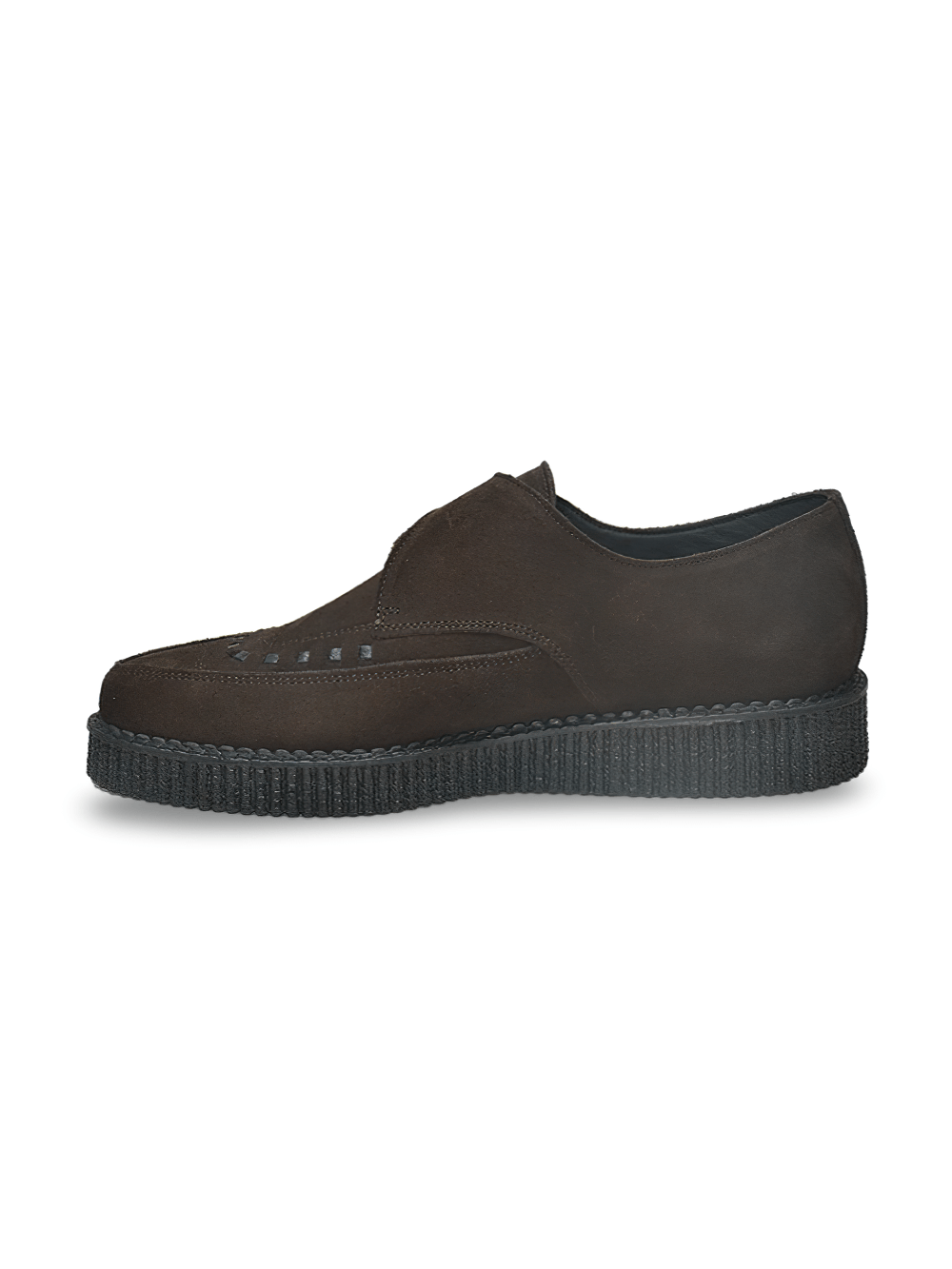 Unisex Suede Pointed Creepers with Buckle Closure