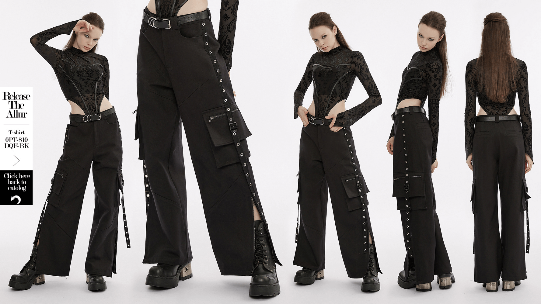 Urban black medium waist cargo pants featuring utility design and stylish pockets for a modern look.