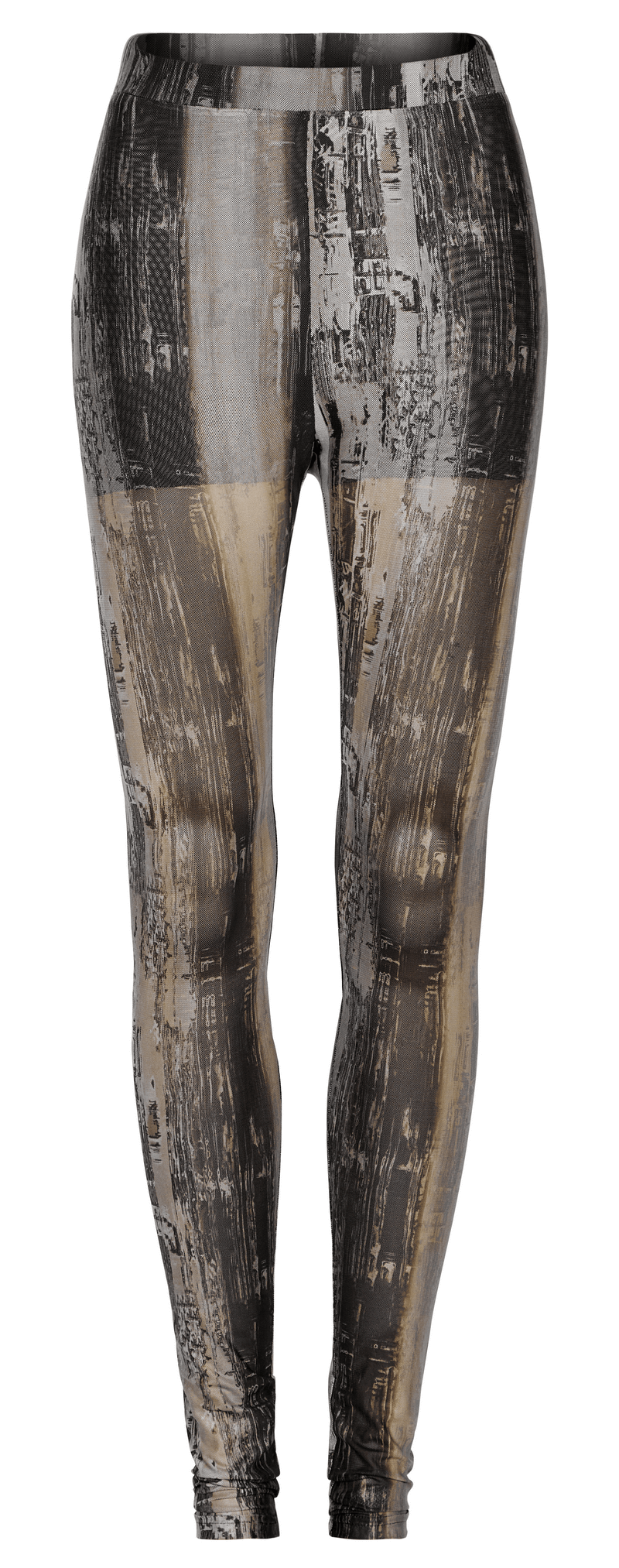 Urban Decay-Print Mesh Leggings for Edgy Streetwear - HARD'N'HEAVY