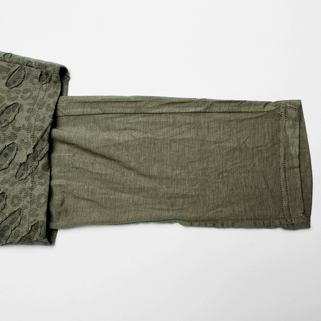 Urban Gothic harem pants showing a loose, dark fabric with a soft inner legging for comfort and edgy style.