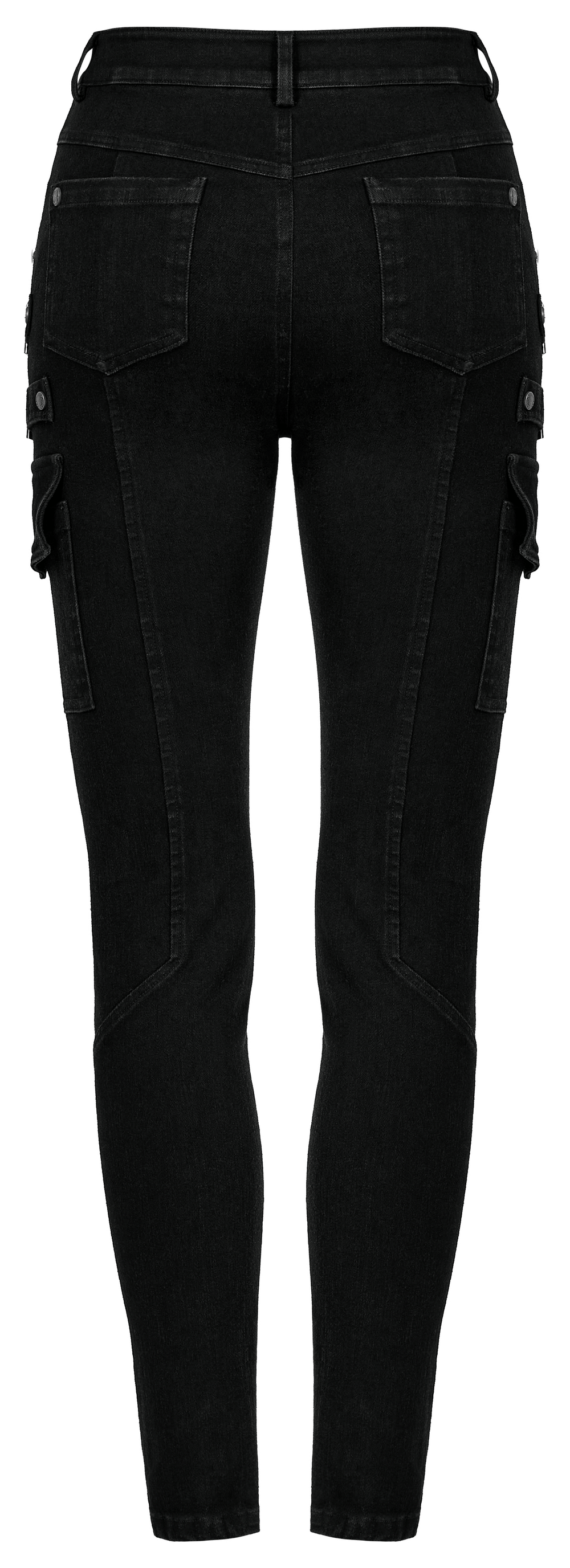 Urban Punk Zippered Skinny Jeans with Utility Loops - HARD'N'HEAVY