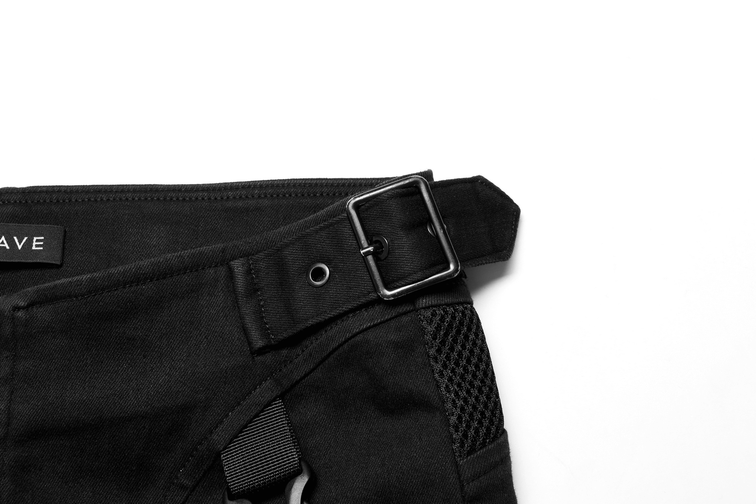 Urban Techwear Denim Pants with Adjustable Straps