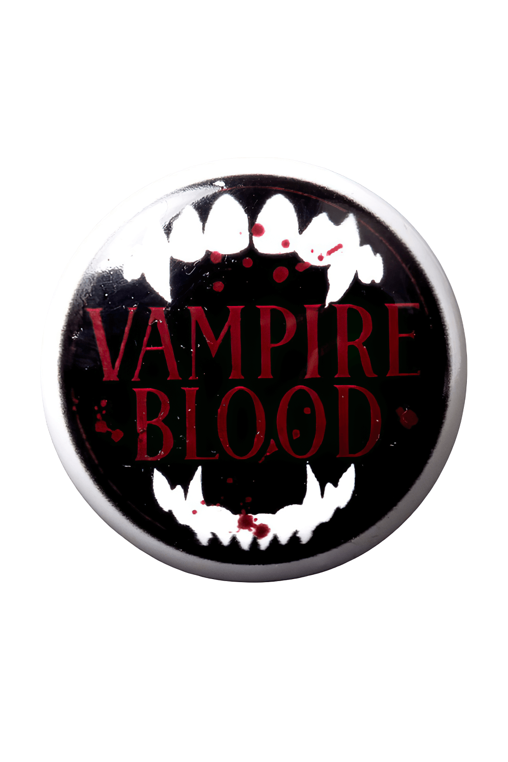 Gothic Vampire Blood bottle stopper featuring fangs and a dark design, perfect for unique home bars.