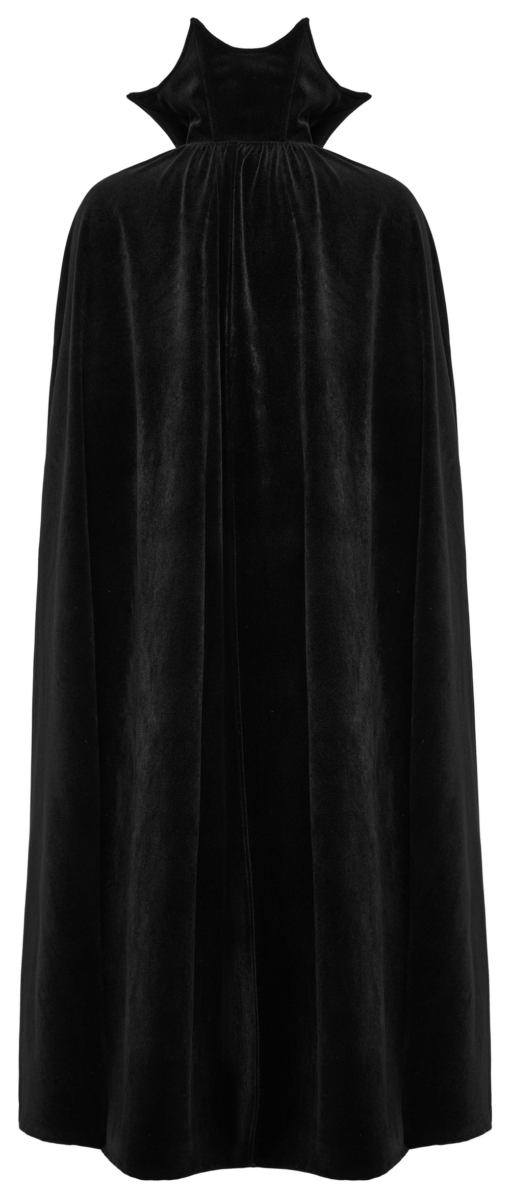Velvet Batwing Cloak with Lace Detailing and Buckle - HARD'N'HEAVY