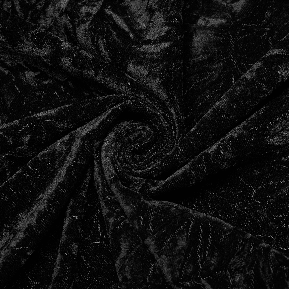 Velvet Gothic Chain-Detail Shirt for Everyday Edge - HARD'N'HEAVY