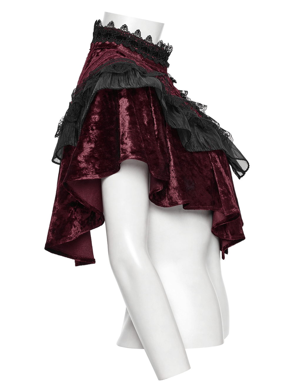 Elegant velvet gothic cape with lace detailing, perfect for adding vintage flair to any outfit.