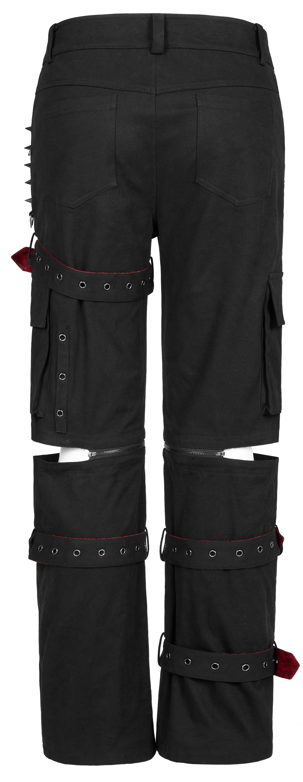 Versatile Punk Cargo Pants with Detachable Legs and Zips - HARD'N'HEAVY