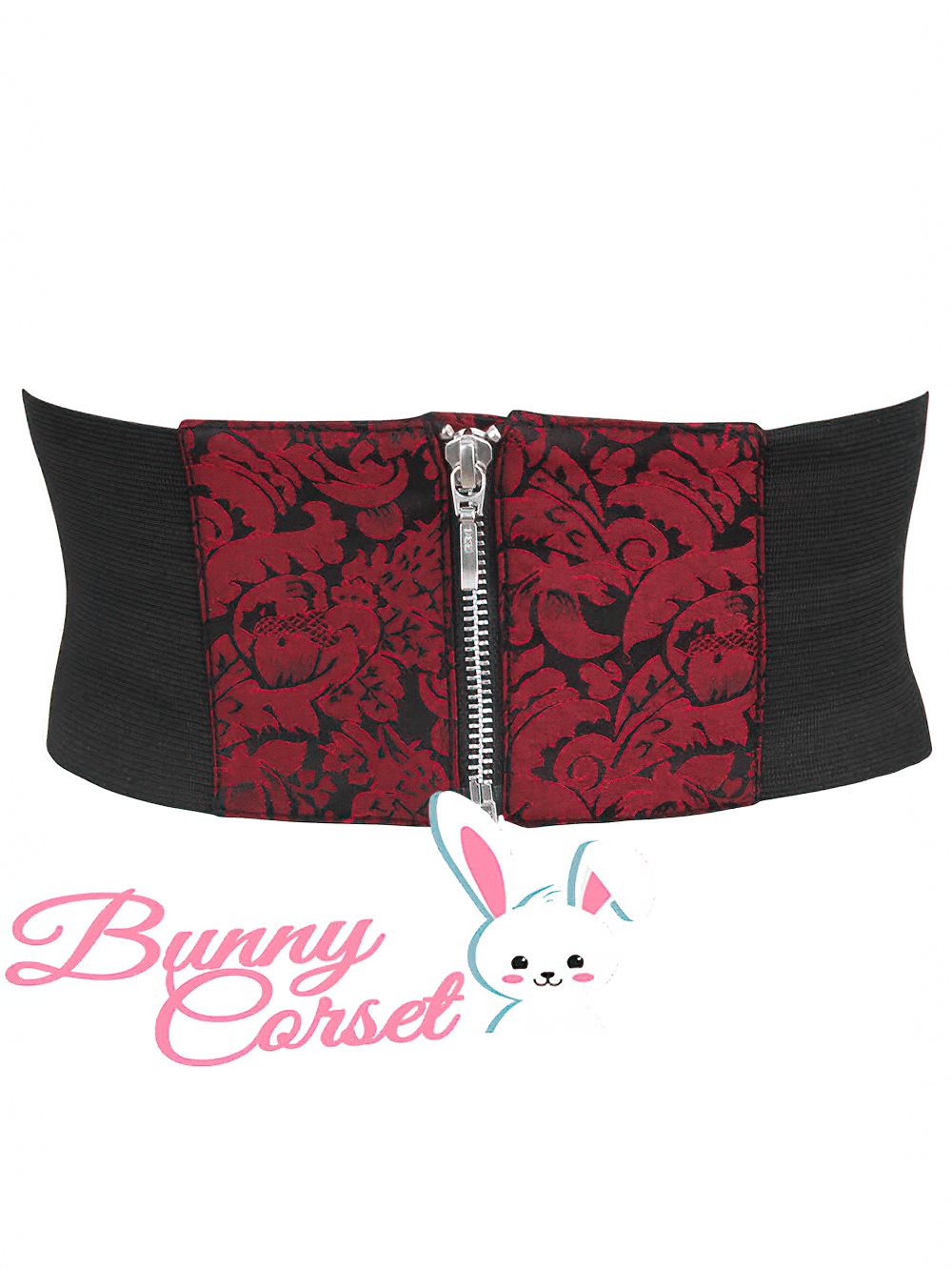 Versatile waist-cinching corset belt in faux leather with zipper, perfect for style and posture support.