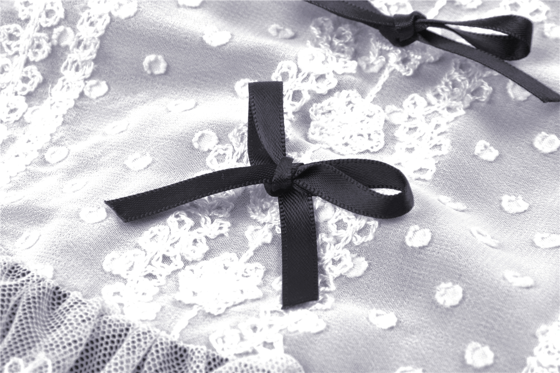 Victorian Black White Midi Dress - Gothic Lolita Style