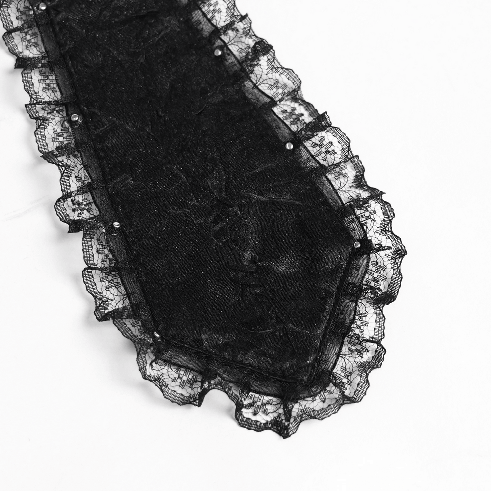 Viktorianisches Halsband mit Schleife und Barockspitzen-Krawatte