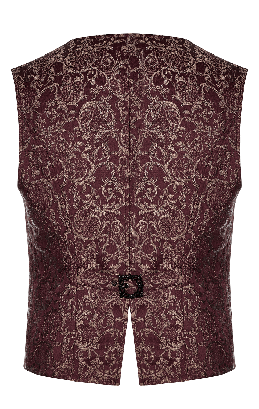 Victorian Elegance Jacquard Goth Waistcoat With Buttons - HARD'N'HEAVY