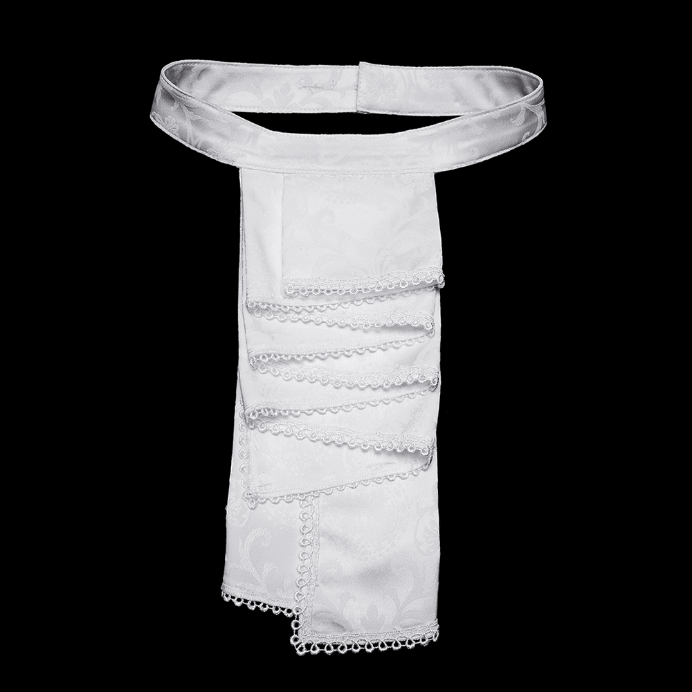 Victorian Embroidered Ruffle Shirt With Detachable Collar