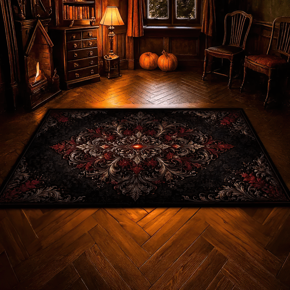 Victorian Gothic Area Rug for Dark Home Decor