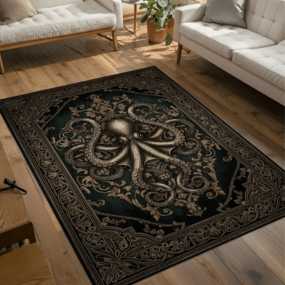 Victorian Gothic Area Rug for Dark Home Decor