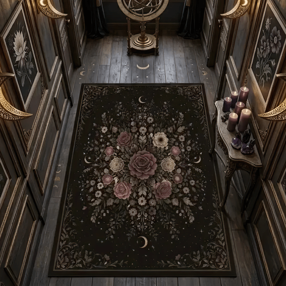 Victorian Gothic Area Rug for Dark Home Decor