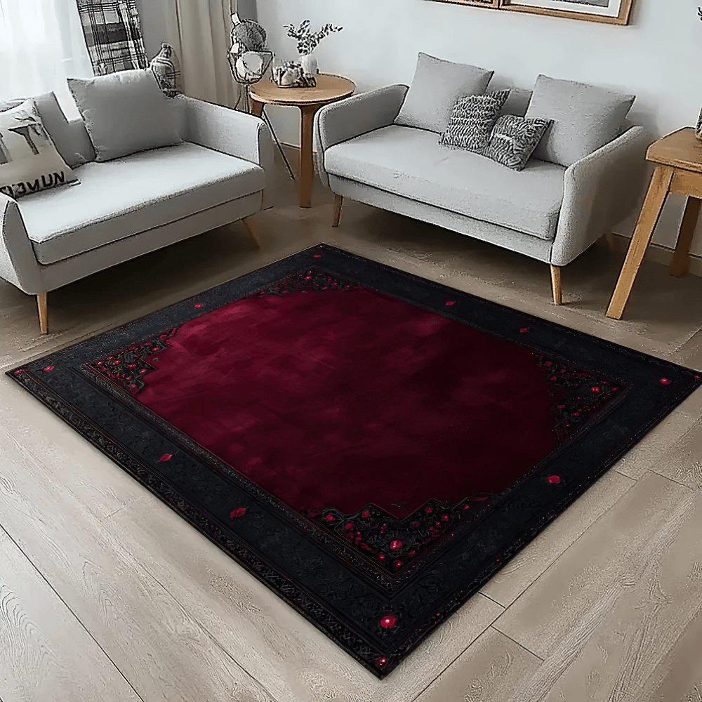 Victorian Gothic Area Rug for Dark Home Decor
