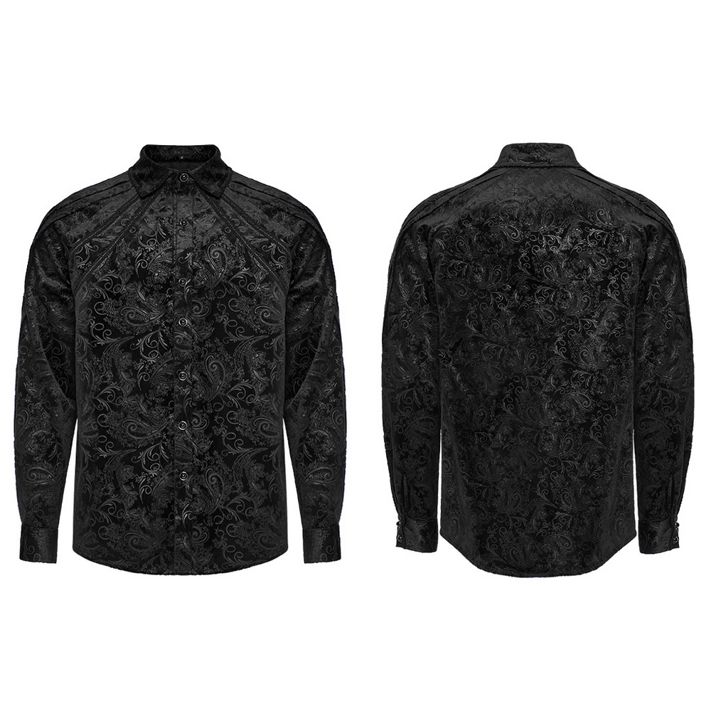 Victorian Gothic Embossed Formal Shirt - HARD'N'HEAVY