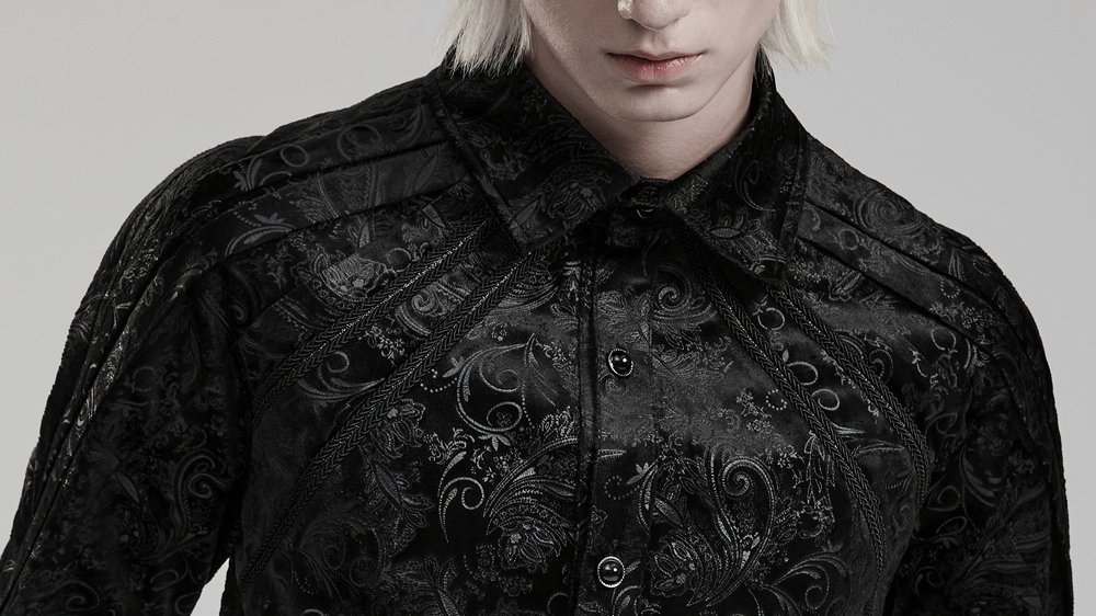 Victorian Gothic Embossed Formal Shirt - HARD'N'HEAVY