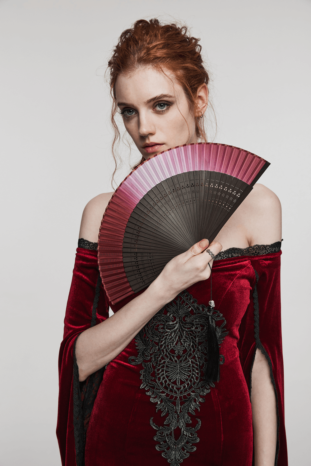 Unveil Your Shadow: Gothic Fan Flair for Alt Style