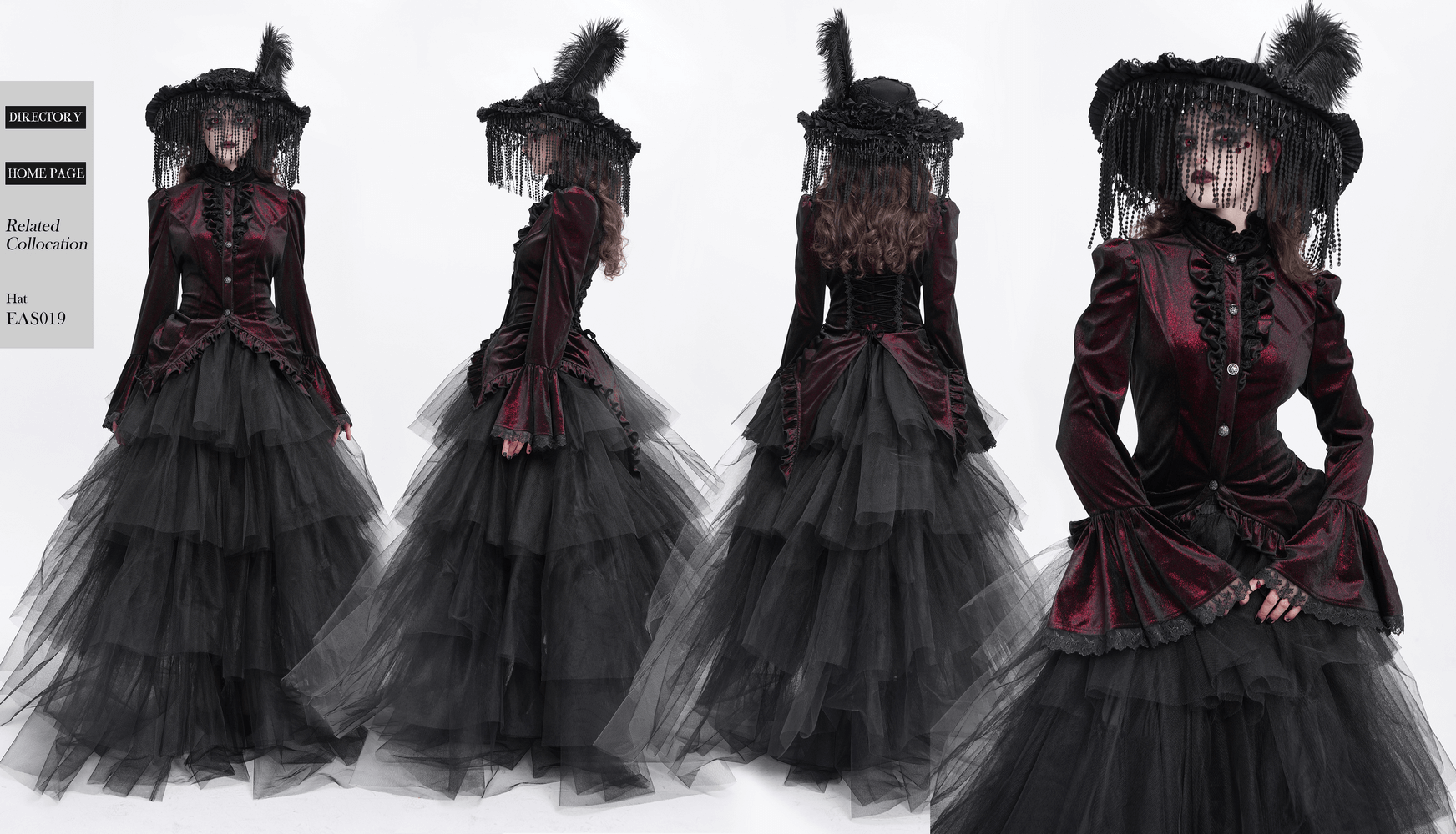 Victorian Gothic velvet blouse with lace, bell sleeves, ruffles, and corset details, perfect for darkly elegant fashion.