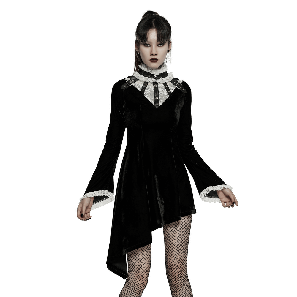 Victorian Inspired Gothic Dress with Lace And Metal Details - HARD'N'HEAVY