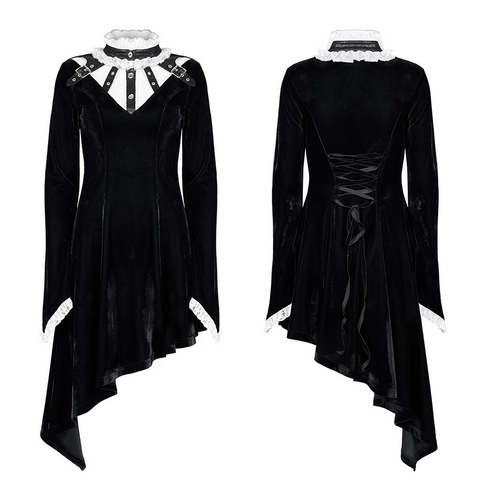 Victorian Inspired Gothic Dress with Lace And Metal Details - HARD'N'HEAVY