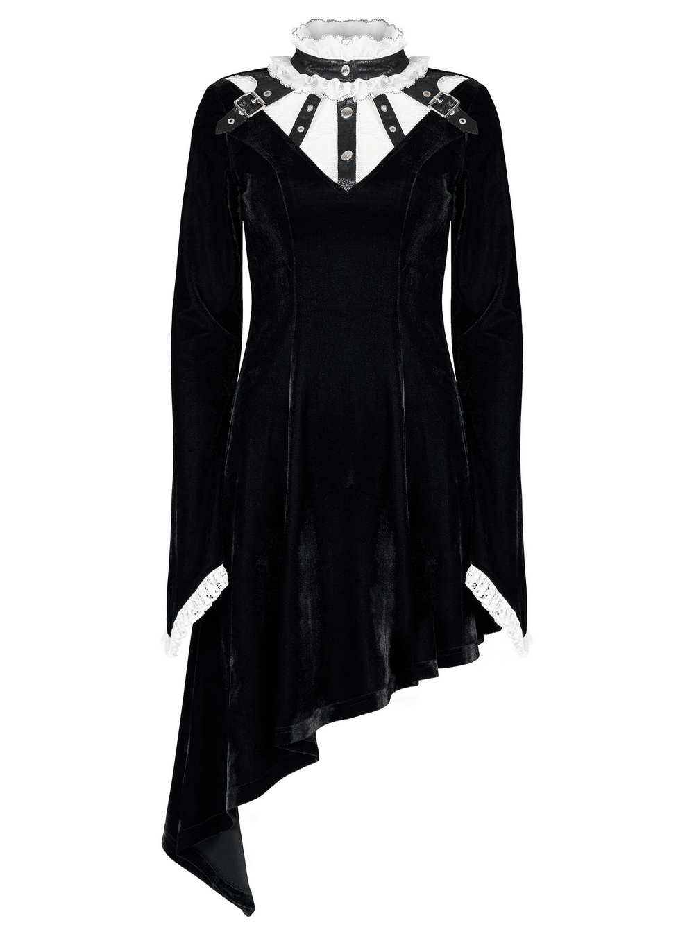 Victorian Inspired Gothic Dress with Lace And Metal Details - HARD'N'HEAVY