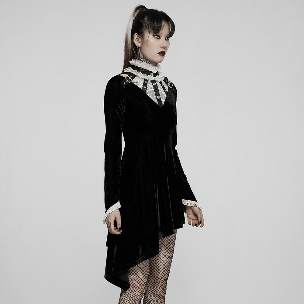 Victorian Inspired Gothic Dress with Lace And Metal Details - HARD'N'HEAVY
