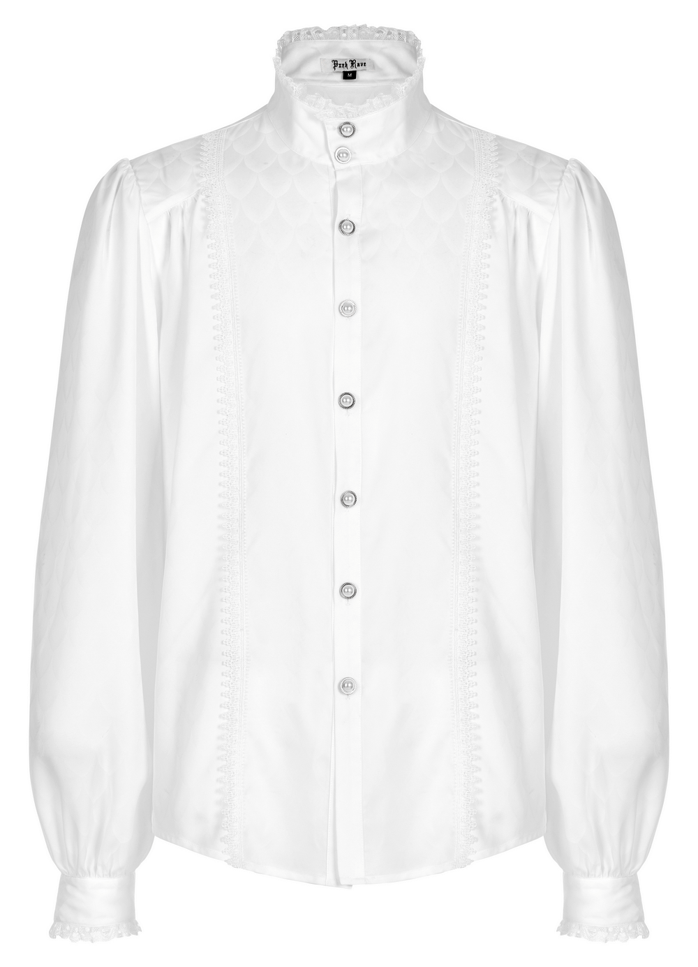 Victorian-Inspired Men's Silky Jacquard Dress Shirt - HARD'N'HEAVY