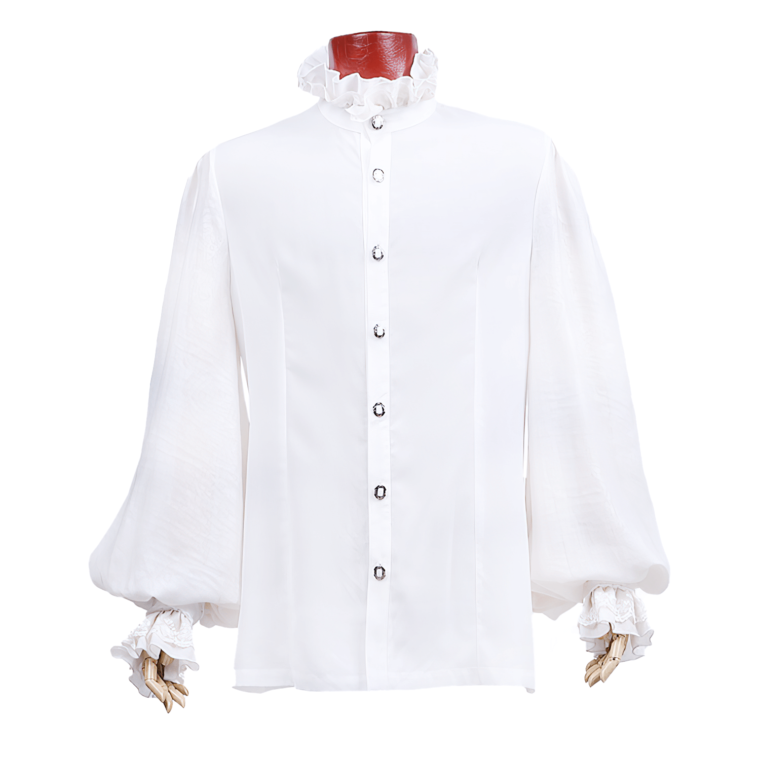 Victorian Inspired White Ruffle Dress Shirt for Men - HARD'N'HEAVY