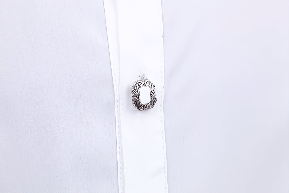 frilly dress shirt mens Victorian Inspired White Ruffle Dress Shirt for Men
