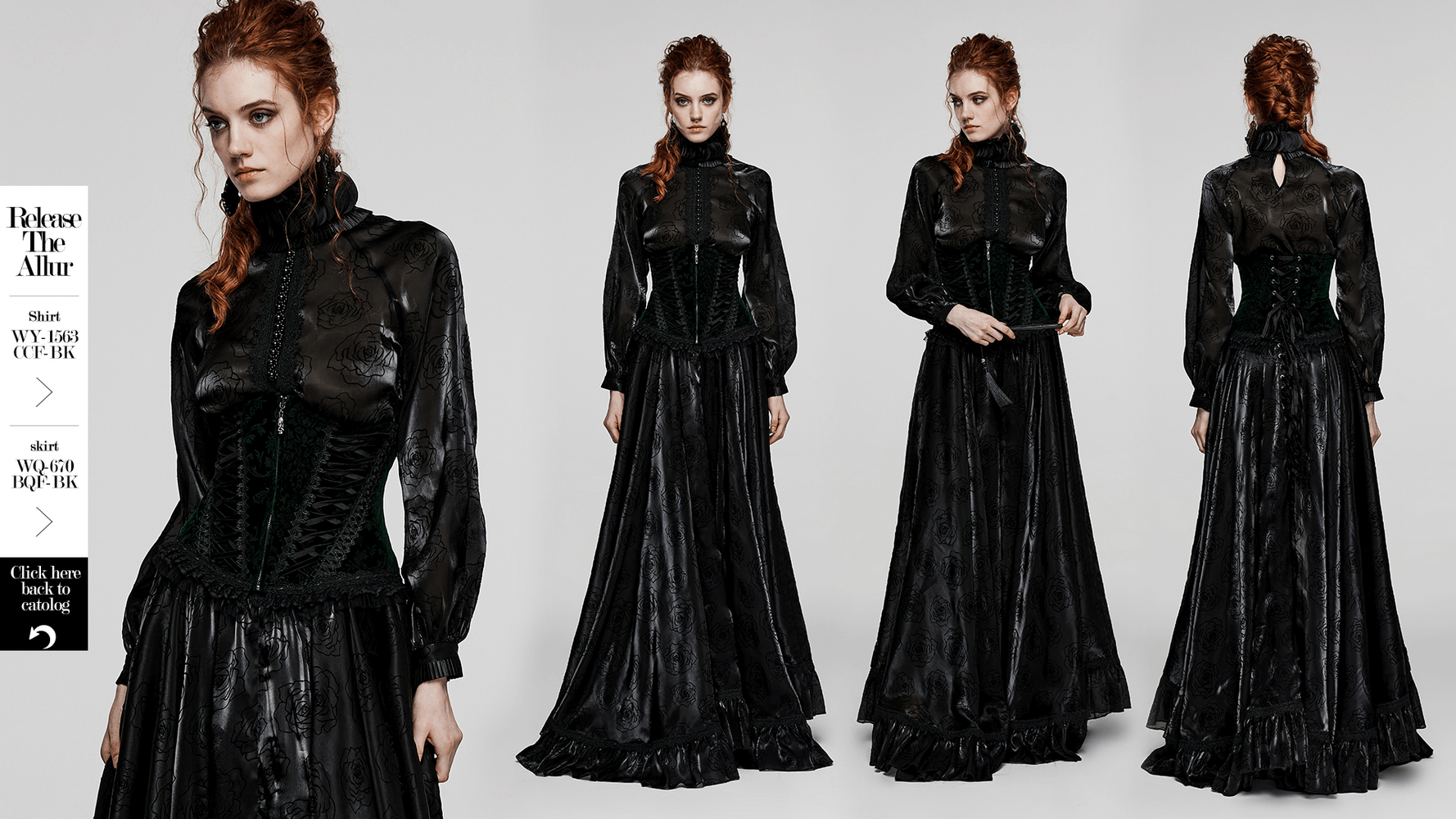 Victorian lace-up velveteen gothic corset dress, featuring elegant lace details and vintage-inspired design in rich black.