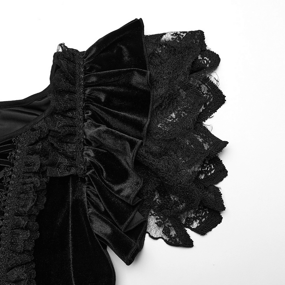 Victorian Lace Velvet Gothic Dress - HARD'N'HEAVY