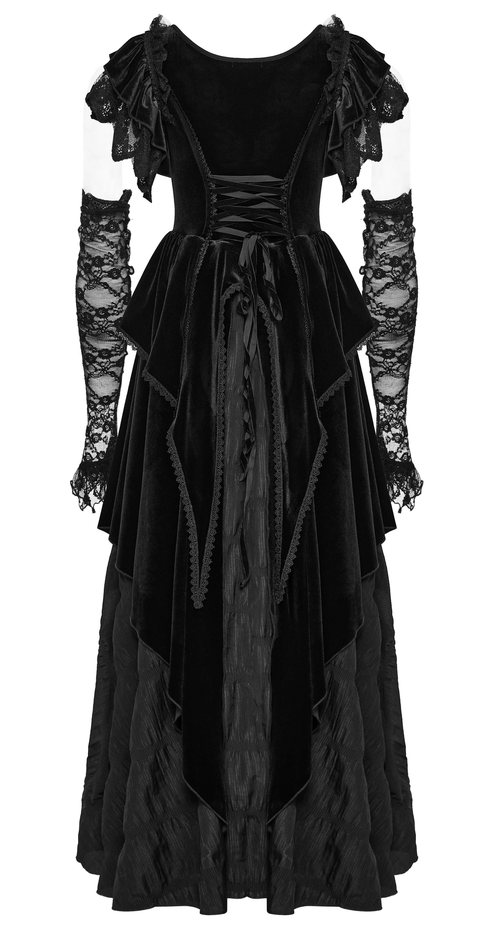 Victorian Lace Velvet Gothic Dress - HARD'N'HEAVY