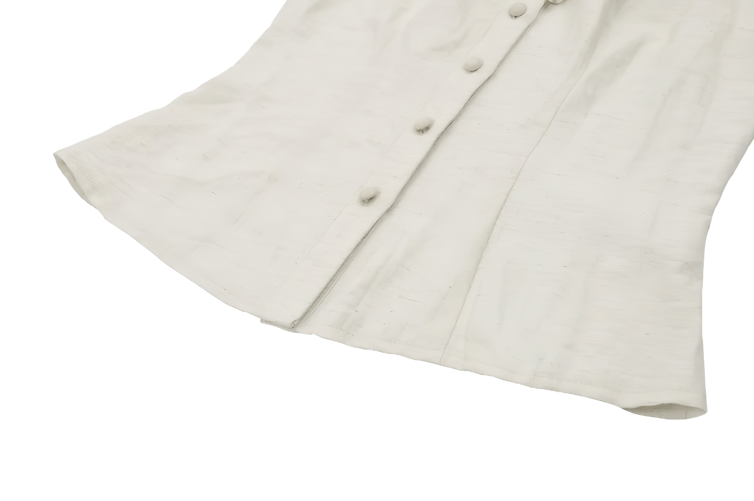 Victorian puff sleeved blouse with lace trim and ruffle detail, showcasing button-down front and elegant design.