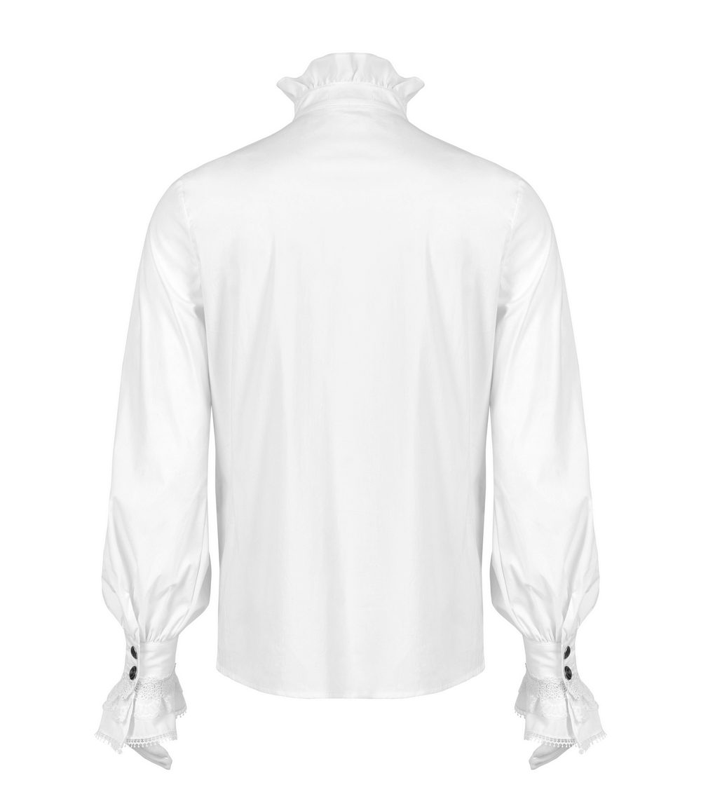 Victorian Ruffled Collar Cotton Shirt - HARD'N'HEAVY