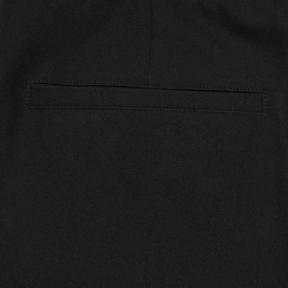 Pantalon gothique noir vintage avec taille brodée en velours