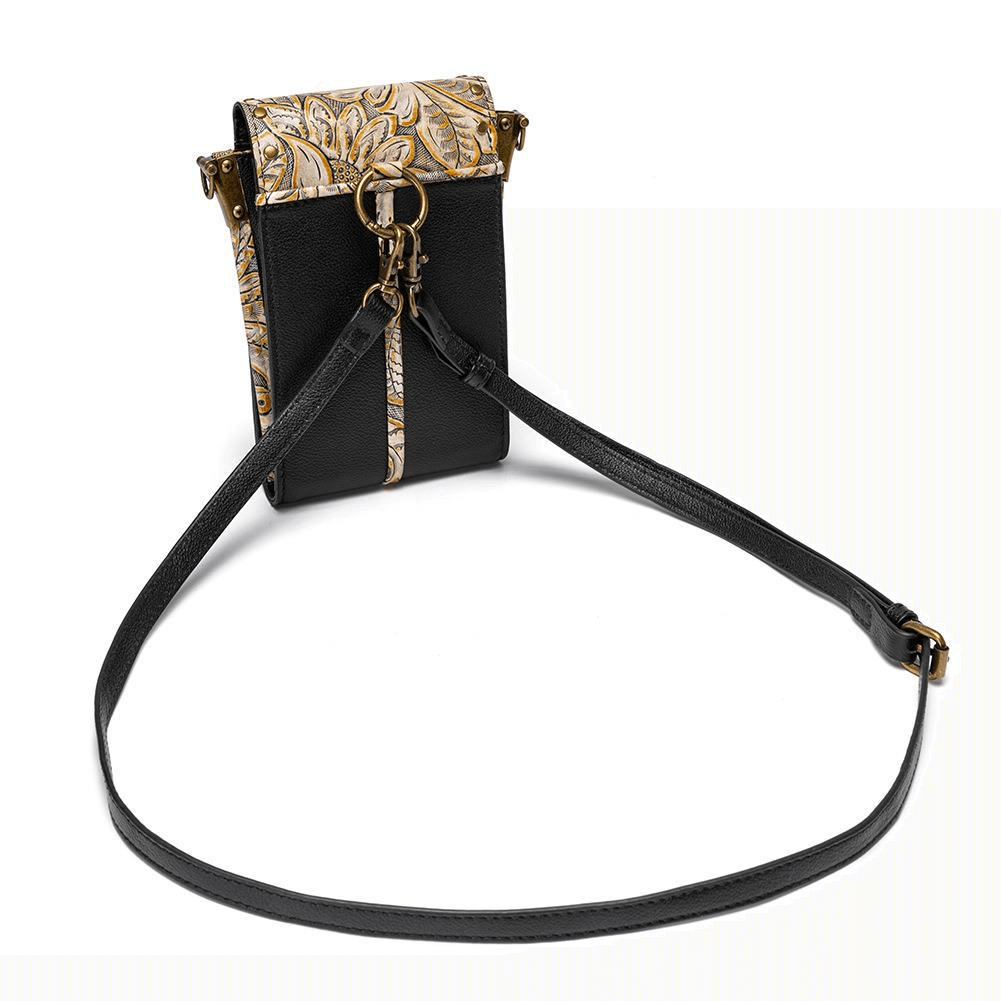 Vintage Embossed Handbag with Rivets and Skull / Women's Mini Bag - HARD'N'HEAVY