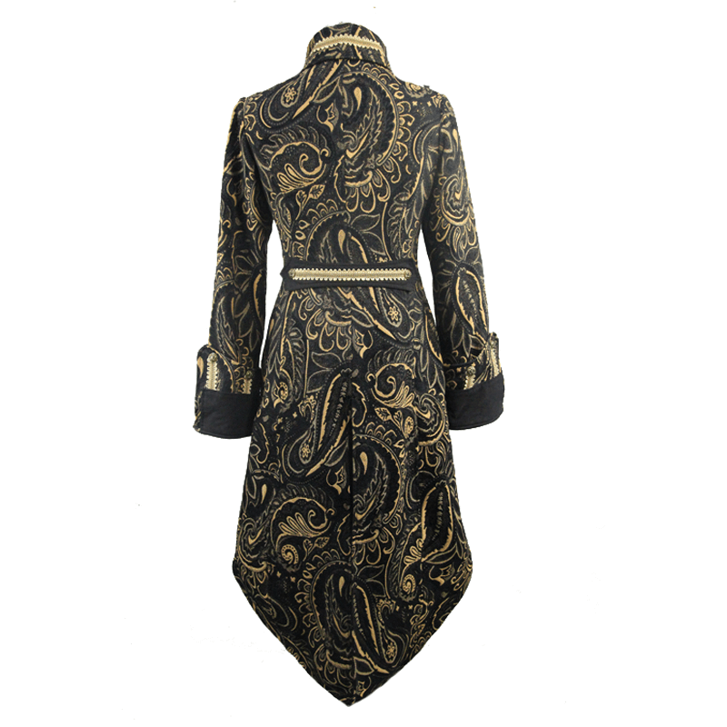 Vintage Gothic Long Trench Coat for Men / Elegant Male Alternative Fashion Clothing - HARD'N'HEAVY